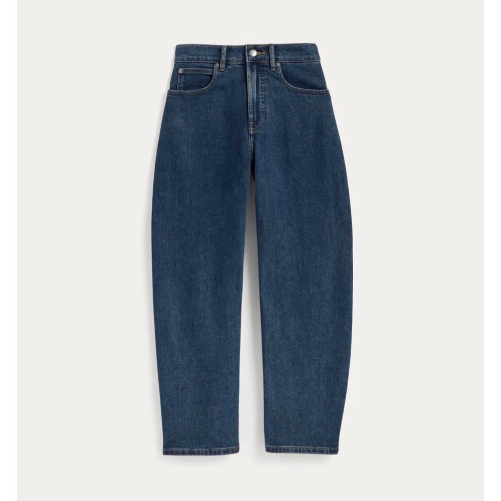 Everlane Womens The Way High Curve Leg Jeans 27R Barrel Denim Organic Cotton